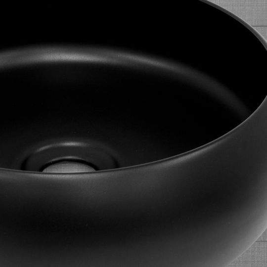 ML-Design Aufgesetztes Waschbecken Keramik 35x35x30cm Schwarz