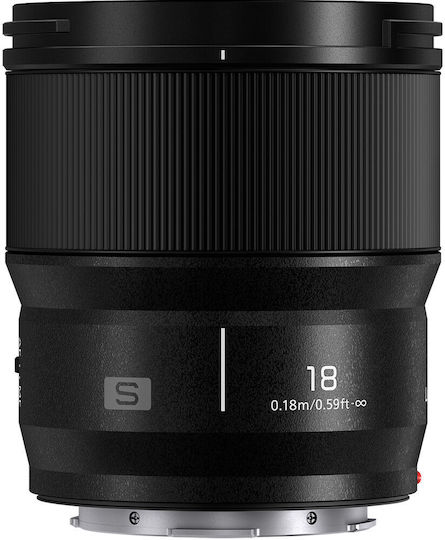 Panasonic Full Frame Camera Lens Lumix S 18mm f/1.8 Wide Angle for Leica L Mount Black