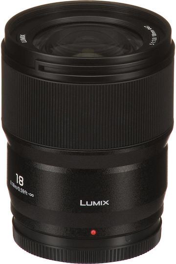 Panasonic Full Frame Camera Lens Lumix S 18mm f/1.8 Wide Angle for Leica L Mount Black