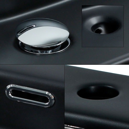 ML-Design Wall Mounted Wall-mounted Sink Ceramic 60x36.5x13cm Black