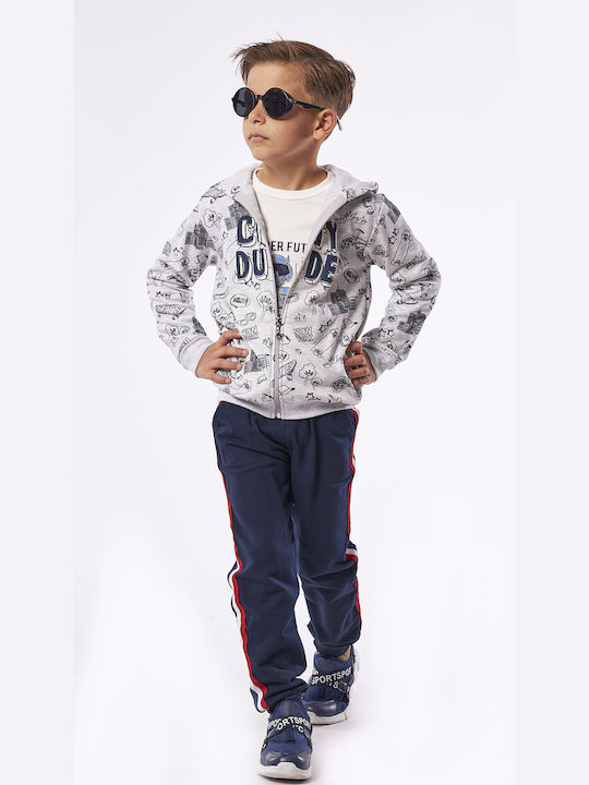 Hashtag Kids Sweatpants Set Gray 3pcs