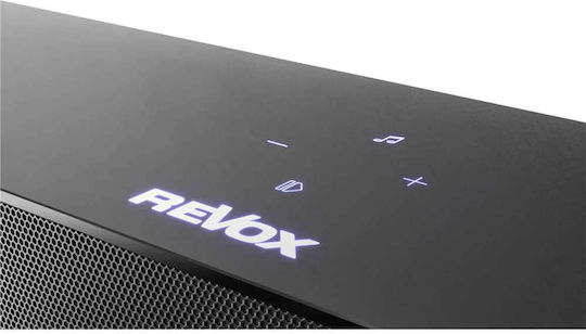 Revox Studioart S100 Soundbar 3.1 Bluetooth, HDMI και Wi-Fi 210W με Τηλεχειριστήριο Μαύρο