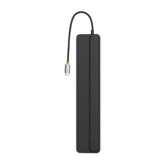 Baseus EliteJoy Gen2 USB-C Docking Station με HDMI/DisplayPort 4K PD Ethernet και σύνδεση 2 Οθονών Γκρι