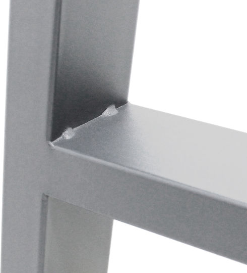 ECD Germany Metallic Furniture Leg 2 Pieces Suitable for Table / Coffee Table / Office 70x72cm Gray