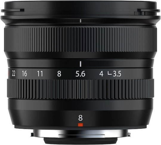 Fujifilm Crop Camera Lens XF 8mm f/3.5 R WR Fixed for Fujifilm X Mount Black
