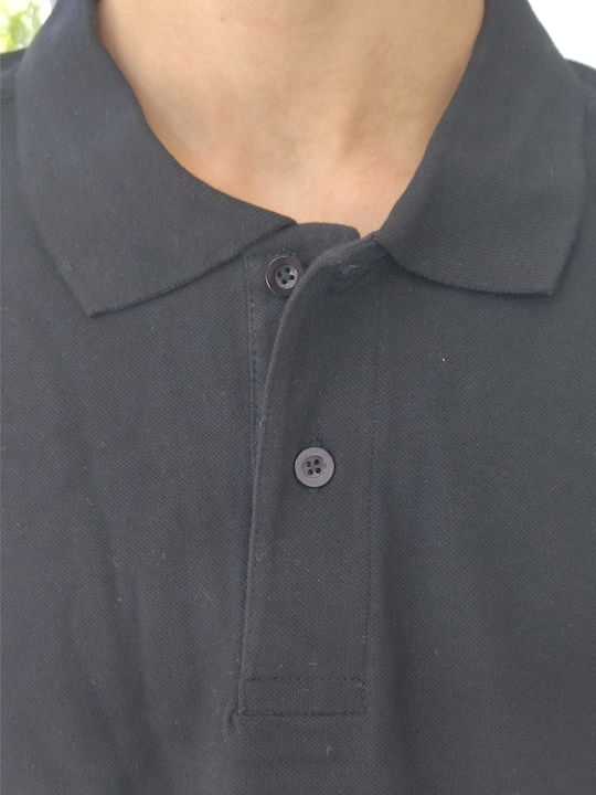 Valento Polo Men's Short Sleeve Work Shirt Black