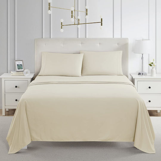Olia Home Σετ Υπέρδιπλο 4τμχ 220x240εκ. Μπεζ