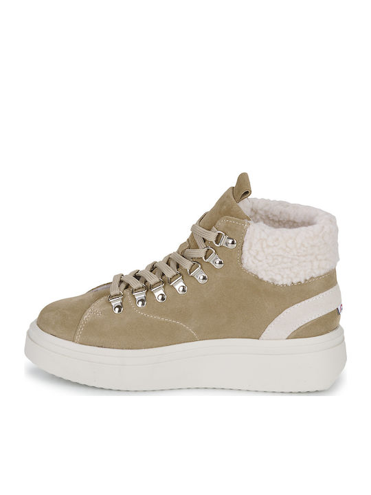 Damen Stiefel Beige