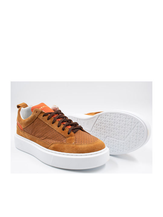 Perlamoda Herren Sneakers Tabac Braun