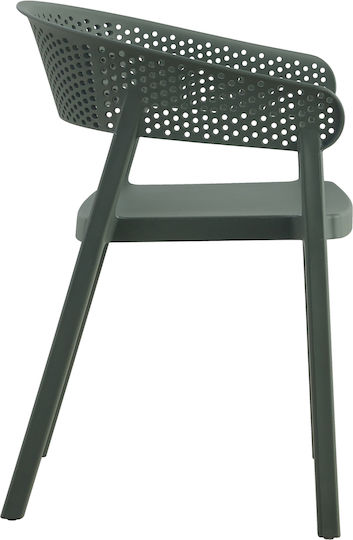 Scaun De Exterior Din Polipropilenă Perfoe Verde 53.5x50.5x73cm