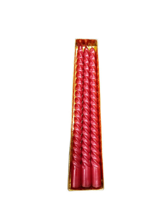 Decorative Candle Taper Red 1pcs