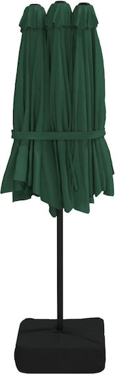 Umbrelă Rotundă Metalică Verde Φ4.49xÎ2.45m