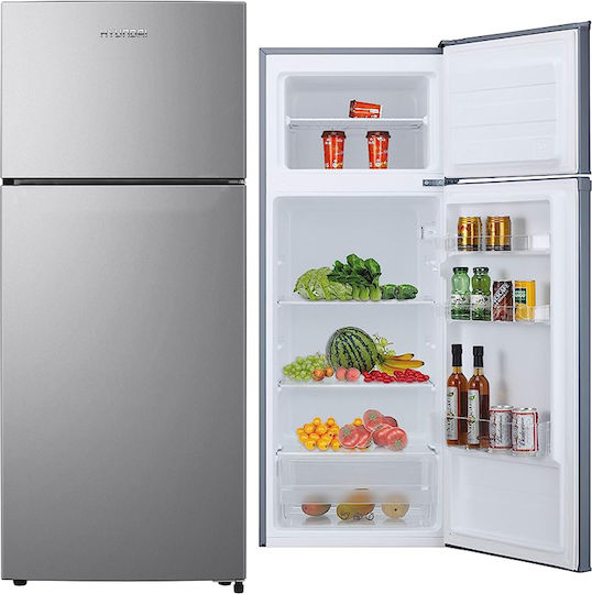 Hyundai Ψυγείο Δίπορτο 210lt Υ143xΠ55xΒ55εκ. Inox HRDS23-2631X