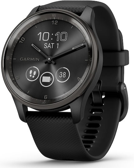 Garmin vívomove Trend Stainless Steel 40mm Αδιάβροχο Smartwatch με Παλμογράφο (Μαύρο)