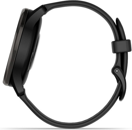Garmin vívomove Trend Stainless Steel 40mm Αδιάβροχο Smartwatch με Παλμογράφο (Μαύρο)