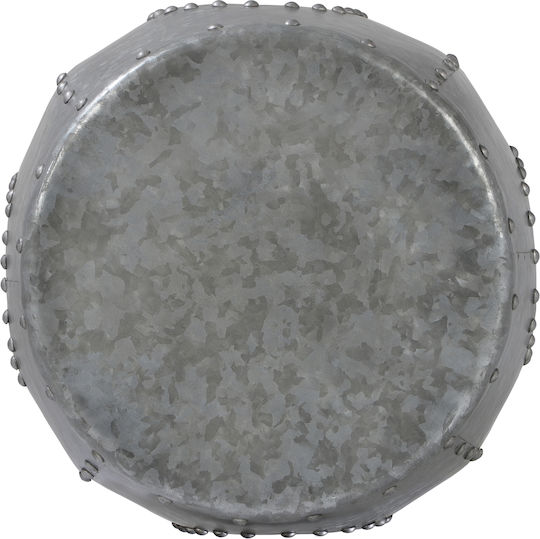 Rundes Beistelltisch Metall Silber M38xL38xH43cm Womo Design