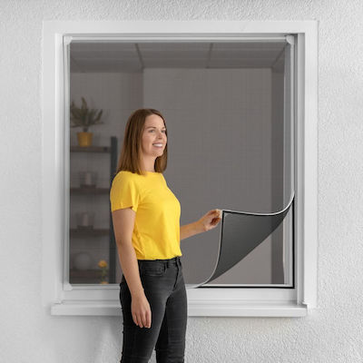 Schellenberg Moskitonetz Fenster Magnetisch Weiß aus Fiberglas 120x100cm