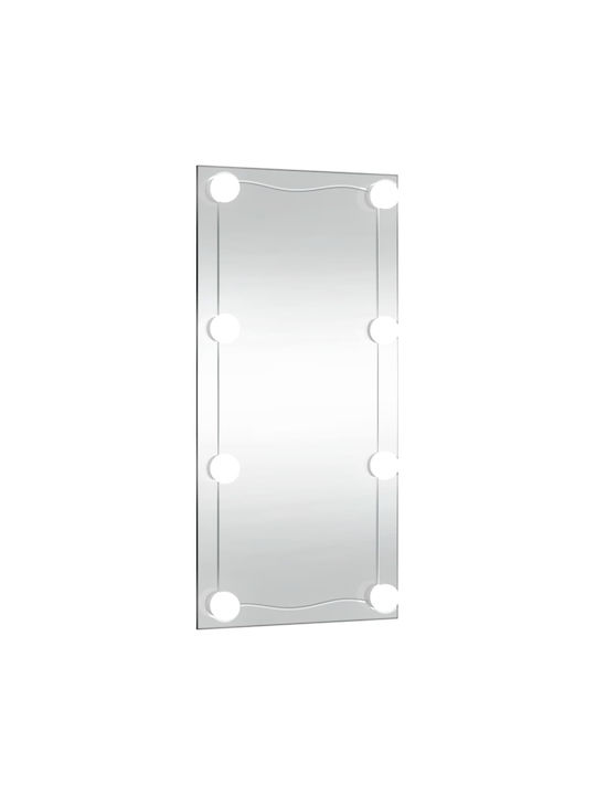 vidaXL Rectangular Wall Mirror White with Glass Frame