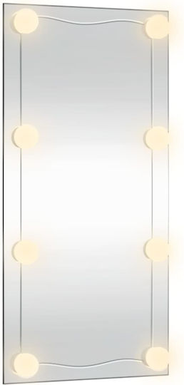 vidaXL Като Огледало за Стена с LED Осветление 30x60см 1бр