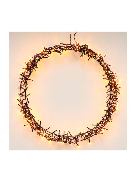 ECD Germany Christmas Lighted Decorative Wreath Electric Powered 48cm