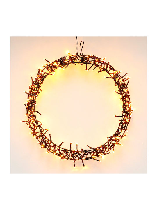 ECD Germany Christmas Lighted Decorative Wreath Electric Powered 38cm