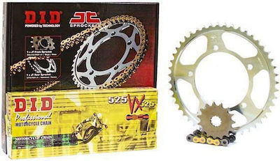 DID Chain & Sprocket Kit Golden (16-45-525VX) for Suzuki GSX-R 600 2001-2005