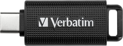 Verbatim Retractable 128GB USB 3.2 Stick με σύνδεση USB-C Μαύρο