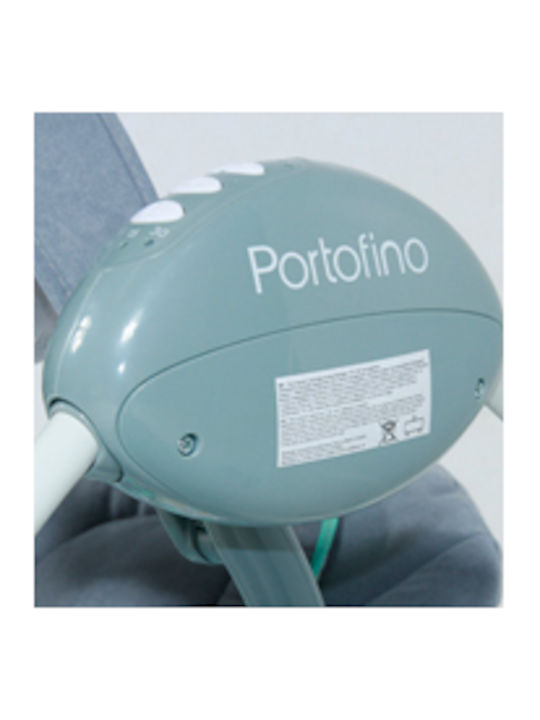 Lorelli Electric Baby Relax Swing Portofino Grey Trees with Music Gray for Child up to 9kg