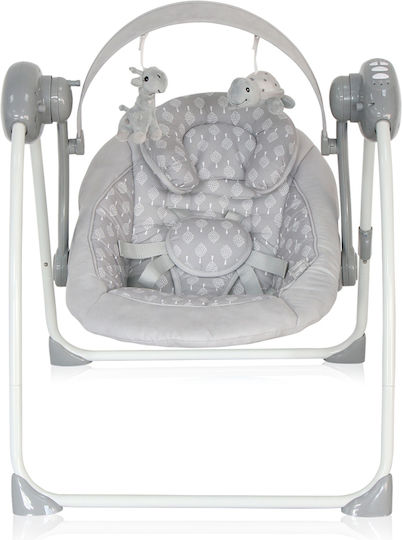 Lorelli Electric Baby Relax Swing Portofino Grey Trees with Music Gray for Child up to 9kg