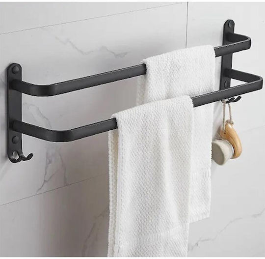 Ράγα Μπάνιου Διπλή Επιτοίχια με Βίδες ​60x60cm Inox Ασημί