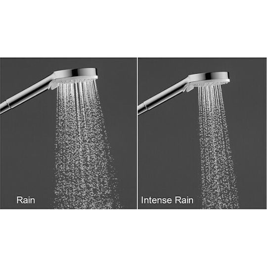 Hansgrohe Crometta Βέργα Ντουζ με Τηλέφωνο και Σπιράλ και Διακόπτη Παύσης Ροής