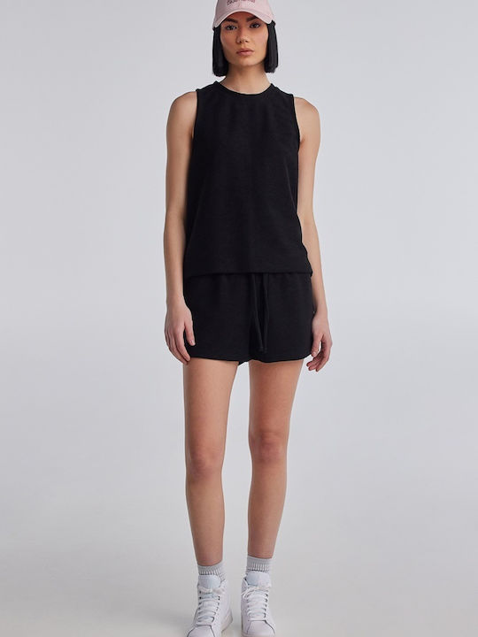 Women's Athletic Blouse Sleeveless Black
