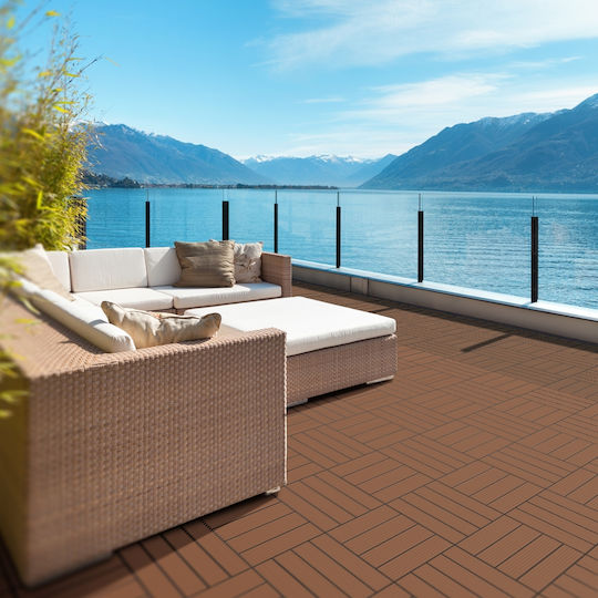 ECD Germany WPC Garden Decking Board 30x30cm