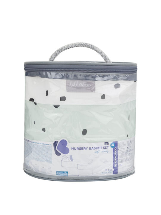 Kikka Boo Bear with me Blue Nursery Storage Baskets Green 2pcs