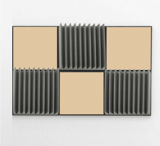 EQ Acoustics EQ-WD60G+CP60Red+Spray Set of Acoustic Treatment Materials in Wedge Design 60cm x 60cm x 50mm in Red Color