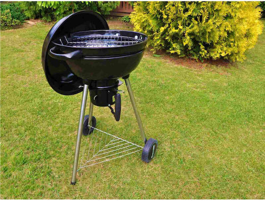 Master Grill & Party Ανοξείδωτη Φορητή Ψησταριά Κάρβουνου με Καπάκι 46x46εκ.