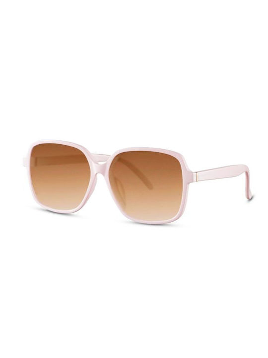 Solo-Solis Women's Sunglasses with Pink Plastic Frame and Brown Gradient Lens NDL6421