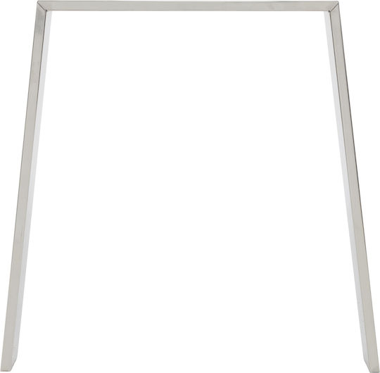ML-Design Picior De Mobilă Din Oțel Inoxidabil 2 Buc Potrivit Pentru Masă / Măsuță 75x72cm Argintiu