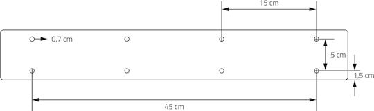 ML-Design Металик Крак На Мебел 2 Бройки Подходящ За Маса / Малка Маса 75x72см Черен