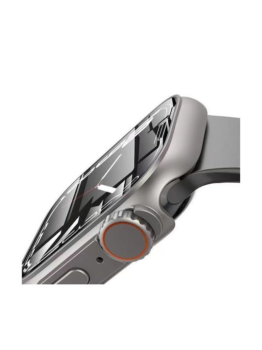 Tech-Protect Defense360 Plastikhülle mit Glas Black / Orange für Apple Watch 44mm