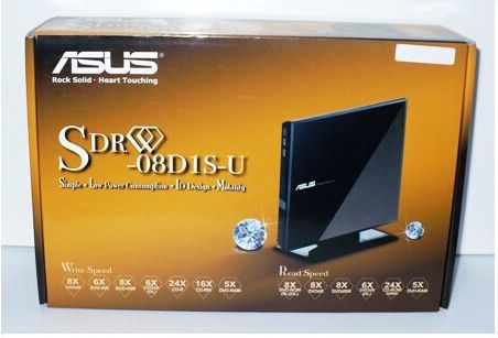 Asus SDRW-08D1S-U Външен Оптично устройство Запис/Четене DVD/CD за Лаптоп Черен