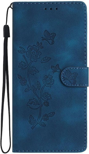 Butterfly Flower Wallet Μπλε (TCL 40 SE)