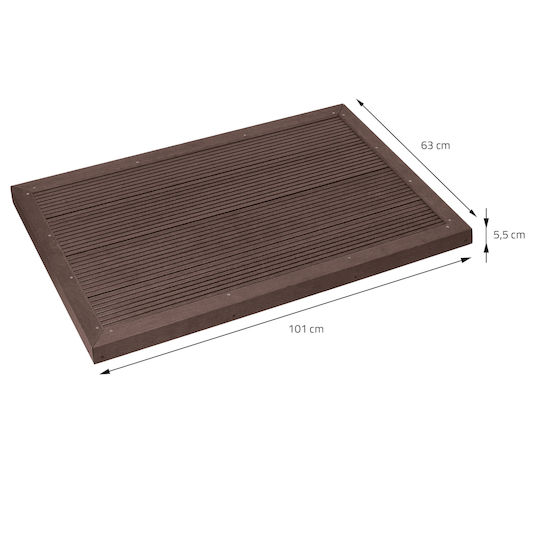 ECD Germany WPC Garden Decking Board 101x63cm