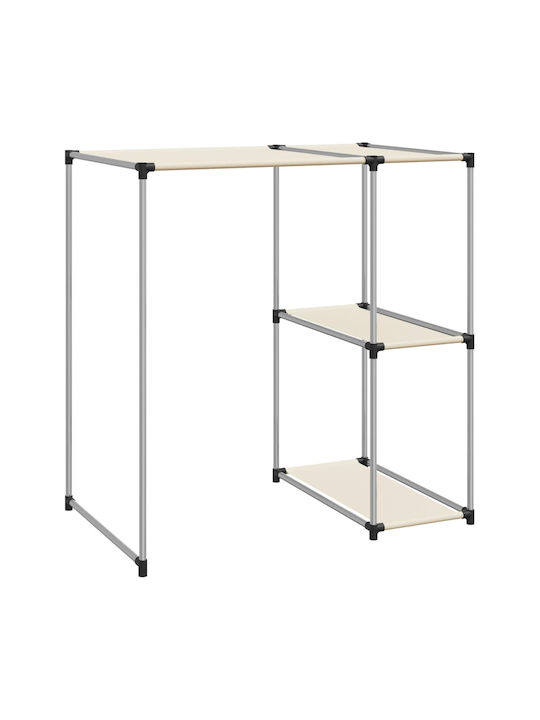 vidaXL Wall Mounted Bathroom Shelf Metallic with 3 Shelves 87x55x90.5cm Brown