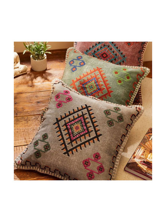 Synchronia Sofa Cushion 100% Cotton Gray 50x50cm