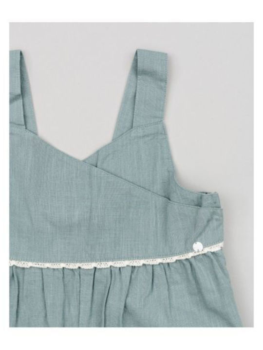 Zippy Girls Linen Jumpsuit Navy Blue