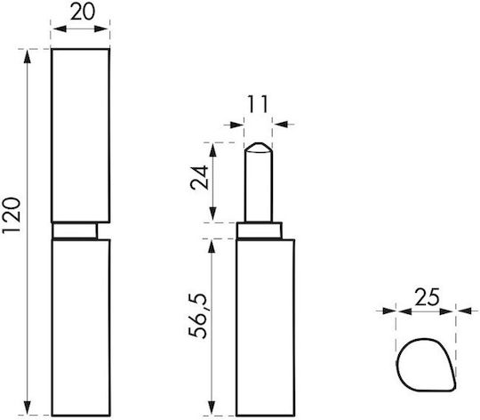 Thirard Metallic Door Hinge Rod