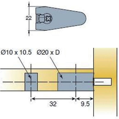 Titus+ Metallic Furniture Fastener