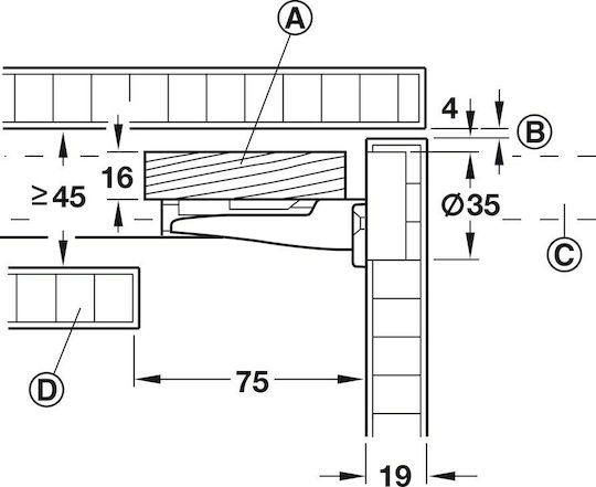 Hafele Mecanism Mobilier din Metal 1buc 500ΜΜ