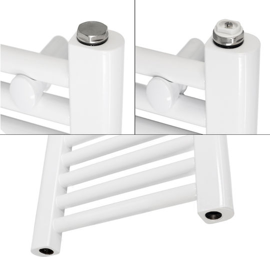 ECD Germany Towel Rail Bathroom 500x1200 White